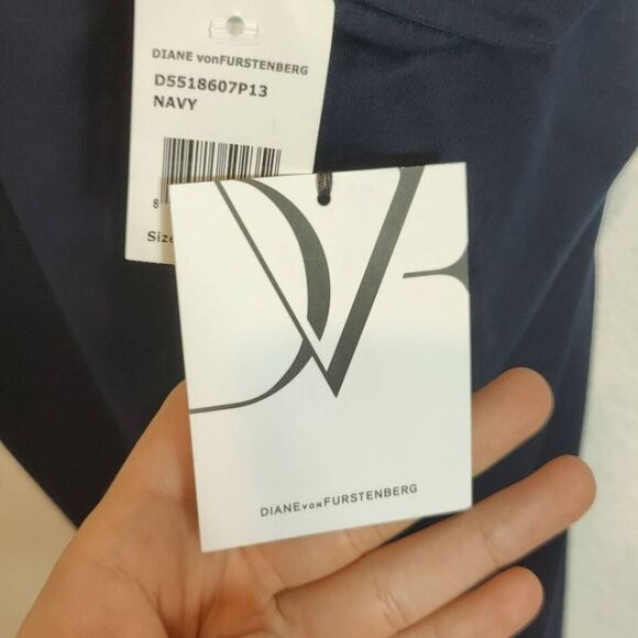 Diane Von Furstenberg Navy Mini Dress NWT - Picture 10 of 12